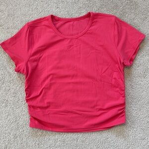 lululemon All It Takes Nulu Ribbed T-Shirt Pink Sz12